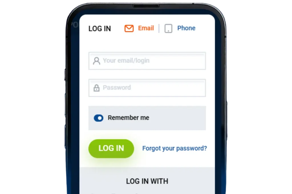 Login Through the Mobile App